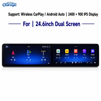 Lecteur multimédia de voiture à double écran de 12,3 pouces avec GPS et aide au recul pour Mercedes-Benz GLA CLA Classe A W176 C117 X156 2015-2019 NTG5.0 Écran IPS