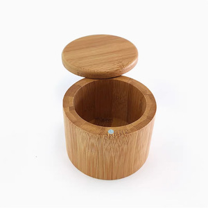 Bamboo <b>Spice</b> <b>Jar</b> With Lid Portable Kitchen Salt And <b>Spice</b> Container For Travel And Storage - Product Image 4
