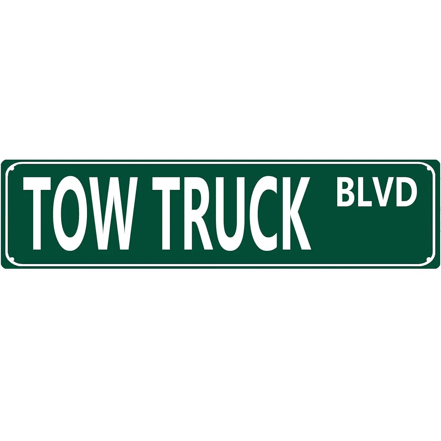 Panneau en métal personnalisé Tow Truck Blvd Driver Towing Company Funny Vintage Slim Street Tin Signs 16x4 Inch Wall Art Decor