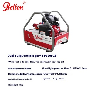 Pompe <span class=keywords><strong>hydraulique</strong></span> à double circuit et double sortie Accessoire pour équipement de lutte contre l'incendie Dédié aux outils de démolition Haute efficacité - Product Image 2