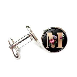 <span class=keywords><strong>Gemelli</strong></span> in lega DIY26 incisi decorazione Totem <span class=keywords><strong>con</strong></span> <span class=keywords><strong>lettere</strong></span> personalizzate regalo di nozze da uomo - Product Image 6