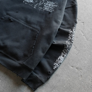 फ़ज़ी आराम ओ गर्दन रिबन कॉलर कस्टम लोगो ड्रॉप कंधे की बैगी फिट फर लंबी आस्तीन क्रॉकेट पल्लोवर पुरुषों के बुनाई स्वेटर - Product Image 4