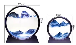 โต๊ะกลม PP ศิลปะเคลื่อนไหวแบบอาร์ตเดโค 3 มิติ ขนาด 7 นิ้ว พร้อมภาพทรายเคลื่อนไหว - Product Image 2