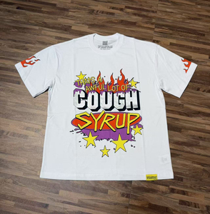 Camiseta de Hombre de Alta Calidad 100% Algodón con Estampado 'THAT'S AWFUL LOT of COUGH SYRUP', Estilo Vintage de Manga Corta para Hombre - Product Image 4