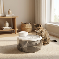 Fontaine à eau automatique double cycle anti-colmatage et anti-éclaboussures pour animaux de compagnie de petite et moyenne taille, accessoires pour animaux, approvisionnement stable