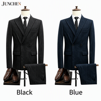 Costume homme sur mesure, deux pièces, veste et pantalon, style moderne pour le bureau