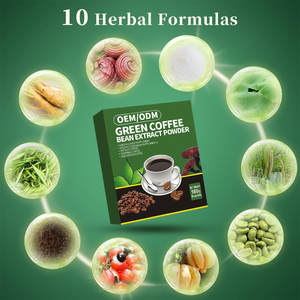 제조업체 지원 다이어트 항산화 녹색 커피 콩 추출물 분말 녹색 커피 콩 보충 인스턴트 슬리밍 커피 - Product Image 3