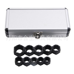 10 Pc Nut <b>Remover</b> Set Hex Socket Tool Kit For Automotive Repair Chromium Vanadium Steel Hard Case Storage - Product Image 4