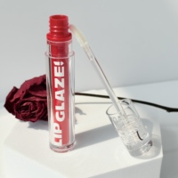 Tubes de brillant à lèvres vides, conteneurs personnalisés de luxe à double paroi avec bouchon à vis en ABS PETG, emballage cosmétique à chaud avec applicateur