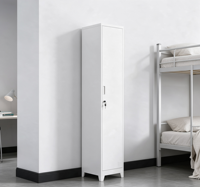 Casier de rangement en acier à une porte avec pieds réglables, casier métallique pour personnel de bureau, salle de sport, école, armoire de rangement personnelle
