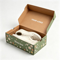 Boîte à chaussures pliable personnalisée avec logo, en carton ondulé, finition mate, pour fabricant de boîtes à chaussures, boîtes à chaussures en carton simple et bon marché