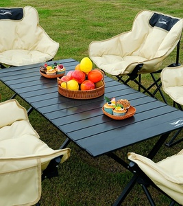 Vente directe d'usine rouleau d'oeufs Portable pliable en acier au carbone Camping en plein air voyage pique-nique Barbecue Table de bureau - Product Image 5