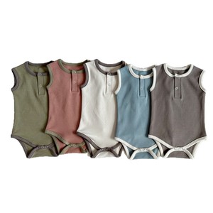 Gilet sans manches <span class=keywords><strong>Hagi</strong></span> en pur coton pour nouveau-né, style nordique, très vendu, pour l'été, couleur unie - Product Image 5