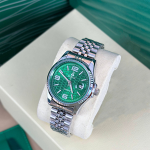 Montre automatique de luxe à lunette cannelée, style Jubilee, bracelet en acier inoxydable 40 mm, verre saphir, fenêtre de date, montre pour homme - Product Image 5