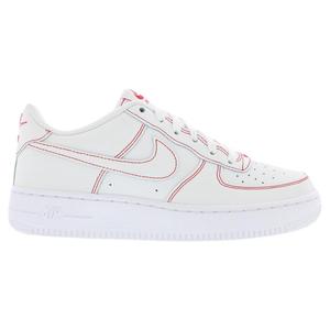 Nike Air Force 1 Lv8 1 Chaussures en cuir pour garçons Blanc Rouge Universitaire - Product Image 1