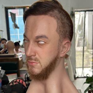 Maschera in silicone iper <span class=keywords><strong>reale</strong></span> fatta a mano di alta qualità, maschera in silicone personalizzato, maschera in silicone realistico per la festa - Product Image 3