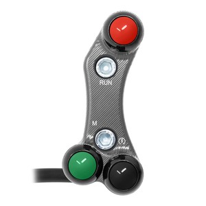 Interruptor de manillar derecho para BMW S 1000 RR 2015/2022 (orificios alineados) (titanio) - Product Image 1