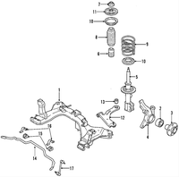 Kit de bras inférieur avant droit de bras de commande pour Chrysler 5168158AA