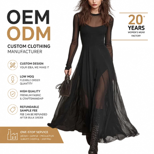 black long sleeve dress flowy A-Line Flowy Long Sleeve Tie V Neck Pleated Midi Dress, Black / XS