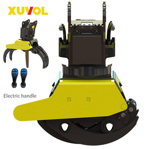 Scie à grappin hydraulique double cylindre XUVOL Diesel Slew Drive Grappin à grumes Machine à enlever les arbres Cisaille à arbres Machines d'abattage - Product Image 1