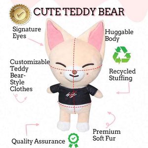 Peluche Skzoo Kawaii Loup de Dessin Animé, Figurine Stray Kids, Cadeau pour Enfants, Adultes et Fans, Jouets en Peluche - Product Image 2
