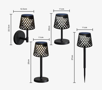 Lampe de table à LED solaire rechargeable 3-en-1, à intensité variable, pour l'extérieur, étanche, alimentée par l'énergie solaire, pour jardin et décoration