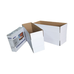 Vận chuyển hộp giấy trắng làm bằng bao bì các tông sóng cho quần áo thực phẩm Trái Cây cá nhân và nhiều hơn nữa - Product Image 2