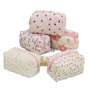 Bolsa <span class=keywords><strong>de</strong></span> Cosméticos <span class=keywords><strong>de</strong></span> <span class=keywords><strong>Viaje</strong></span> con Lazo Bonito y Logotipo Personalizado <span class=keywords><strong>para</strong></span> Mujeres y <span class=keywords><strong>Niñas</strong></span>, Bolsa <span class=keywords><strong>de</strong></span> Aseo <span class=keywords><strong>de</strong></span> Algodón a Cuadros Personalizada, Bolsa <span class=keywords><strong>de</strong></span> Almacenamiento <span class=keywords><strong>para</strong></span> Brochas <span class=keywords><strong>de</strong></span> Maquillaje - Product Image 5