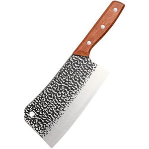 Yangjiang Forged Stainless Steel Bone Knife 18.5cm Hammered Pattern Wood Handle Kitchen Knife For Meat And Bones - Product Image 5