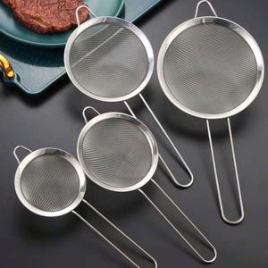 Small Stainless Steel Conical Cone Mesh Sieve Strainer Long Handle Hanging Loop Hooks Tea Coffee Cocktail Food Home Filtering - Product Image 2