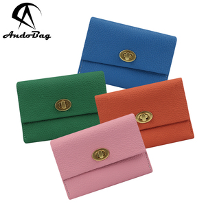 AndoBag บัตรเครดิตผู้หญิงของแท้หนังวัวสั้นกระเป๋าสตางค์แฟชั่นกระเป๋าเงินเหรียญขนาดเล็ก <span class=keywords><strong>1529</strong></span> - Product Image 1