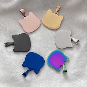 แท็ก ID สัตว์เลี้ยงทำจากสแตนเลสสามารถปรับแต่งได้ป้ายโลหะเปล่าสำหรับสุนัขป้องกันการสูญหาย - Product Image 1