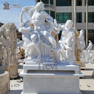 Trevi nổi tiếng Hy Lạp người đàn ông con số điêu khắc bằng đá cẩm thạch trắng laocoon chiến đấu rắn tượng để bán - Product Image 4