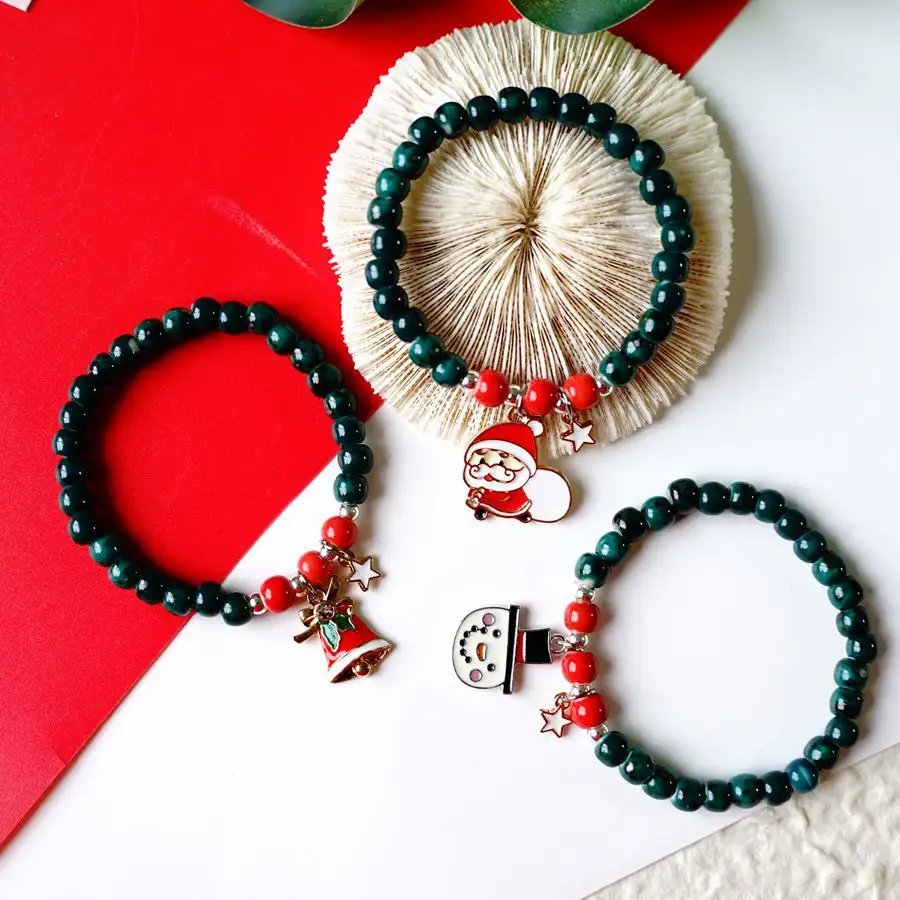 Mode Trends Kerst Keramische Kralen Armbanden Voor Vrouwen In Voorraad Groothandel N95243