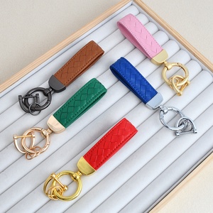 Porte-clés en cuir PU personnalisé avec logo de marque, impression sérigraphique, taille et couleur personnalisées, haute qualité, vente en gros - Product Image 2