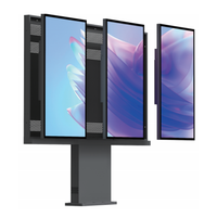 IP66 Fansız Su Geçirmez Android İşletim Sistemli 43 inç Ayaklı 1x3 Matris Dış Mekan LCD Dijital Reklam Totem Çözümü (Central Park için)