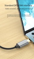 Kabel DP untuk 8K 60Hz, Pelindung Jalinan Nilon, Konduktor Tembaga Bebas Oksigen, Garansi 12 Bulan, Adaptor Kartu Grafis PC/Monitor/TV