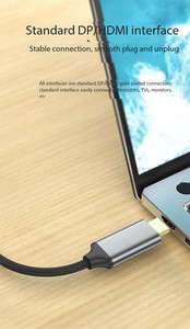 Câble DP 8K 60Hz avec blindage en nylon tressé, conducteur en cuivre sans oxygène, garantie 12 mois, <span class=keywords><strong>adaptateur</strong></span> pour carte graphique PC/moniteur/téléviseur - Product Image 6