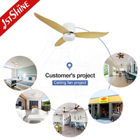 Ventilateur de plafond 1stshine ABS Blade 220v, installation facile à domicile, ultra silencieux, assistant vocal, contrôle intelligent par application, 6 vitesses, avec lumière