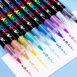Acrylmarker-Set für Schüler und Kinder, weiche Spitze, schichtbar, deckend, wasserbasierte Farbstifte, bunte Zeichenstifte, nicht radierbar, 24-72er-Set - Product Image 5