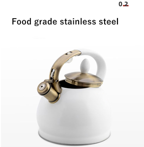 Bollitore <span class=keywords><strong>da</strong></span> Tè con Fischio per Piano Cottura - <span class=keywords><strong>Teiera</strong></span> in Acciaio Inossidabile Chirurgico con Manico Ergonomico Touch, 3,5L - Product Image 3