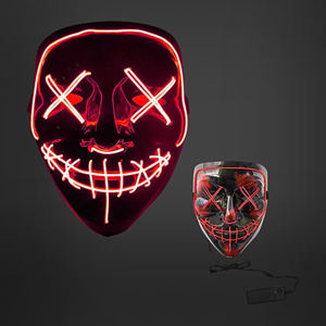 หน้ากากแฟนซีรูปตัววีแอลอีดีมีไฟ LED ฮาโลวีนหน้ากากรูปตัววีสำหรับงานเลี้ยงสวมหน้ากาก - Product Image 3