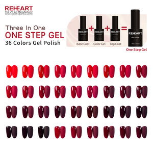 REHEART Esmalte de Uñas en Gel de Un Solo Paso 15ml, Sin TPO ni HEMA, Edición en Botellas de Goma, Kit de Gel Suave Personalizado, Fórmula <span class=keywords><strong>Coreana</strong></span>, Removedor, Caja de Regalo - Product Image 1