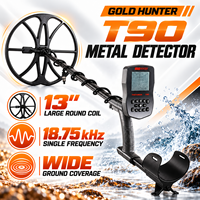 Detektor Logam Multi-Frekuensi Gold Hunter T90 Detektor Emas Jarak Jauh Bawah Tanah Tahan Air IP68 Detektor Emas Pencarian Dalam