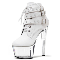 Bottines à talons hauts épais 17 cm, nouvelle collection européenne et américaine, sexy, pour femmes et hommes, pôle danse