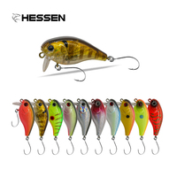 Leurre Artificiel Hessen 35mm 5g Multi Couleurs ABS, Type Minnow, Appât Nageur pour Saumon, Imprimé 3D Réaliste, Dur, Flottant en Surface/Moyenne Profondeur