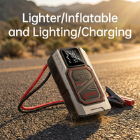 ABS Material Portable Tire Inflator Pump with Digital Pressure Gauge Tire Pressure Monitor Car Jump Starter & Air Compressor