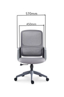 Chaise de bureau ergonomique JOHOOFURNITURE, cadre gris, vente en gros, Cadeira De Escritorio pour bureau à domicile, coussin épais confortable