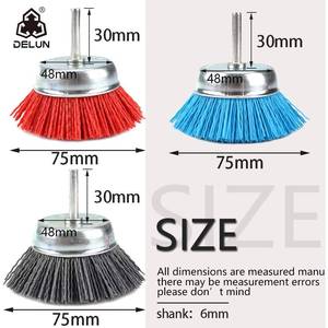 DELUN <span class=keywords><strong>Brosse</strong></span> à fil abrasif en nylon de 3 pouces, roue et <span class=keywords><strong>brosse</strong></span> à gobelet, ensemble de 3 brosses à <span class=keywords><strong>perceuse</strong></span> en nylon pour le <span class=keywords><strong>nettoyage</strong></span> - Product Image 6