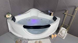 Jacuzzier Europeo Diseño moderno 1,8 m bañera de masaje de esquina precio barato remojo baño de hidromasaje para baño venta completa - Product Image 4